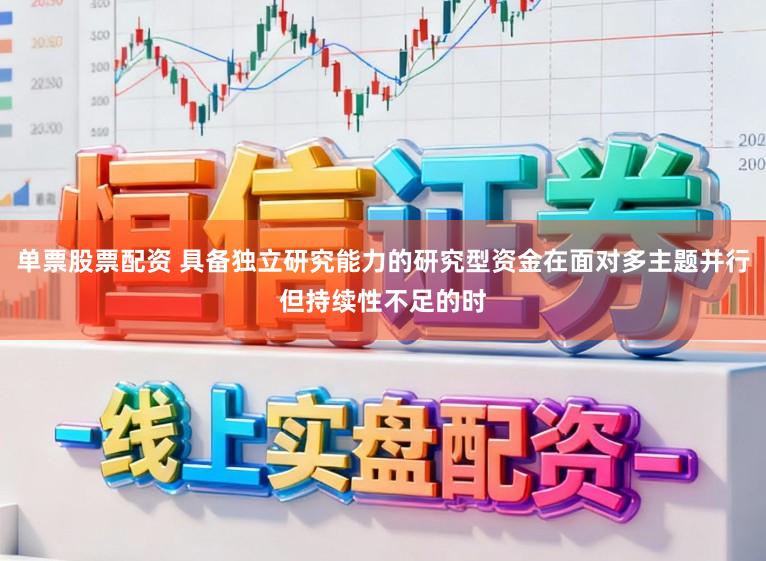 单票股票配资 具备独立研究能力的研究型资金在面对多主题并行但持续性不足的时