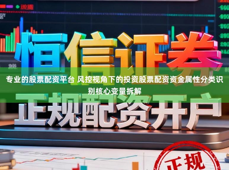 专业的股票配资平台 风控视角下的投资股票配资资金属性分类识别核心变量拆解
