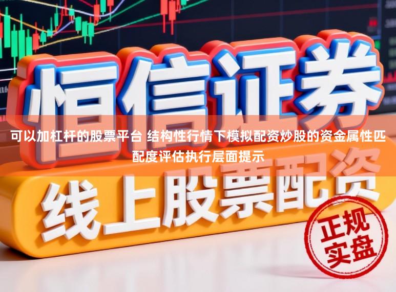 可以加杠杆的股票平台 结构性行情下模拟配资炒股的资金属性匹配度评估执行层面提示